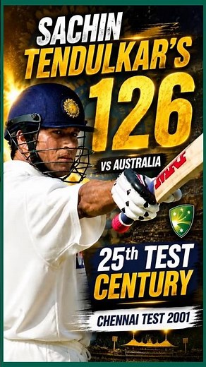 Sachin Tendulkar's Magnificent 126 vs Australia 3rd Test, Chennai 2001 #sachintendulkar