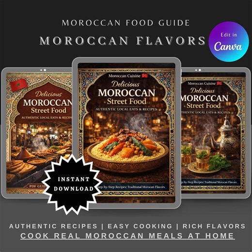 Moroccan Cookbook PDF | Authentic Moroccan Recipes & Street Food Guide | Easy Traditional Meals | Instant Download - Etsy