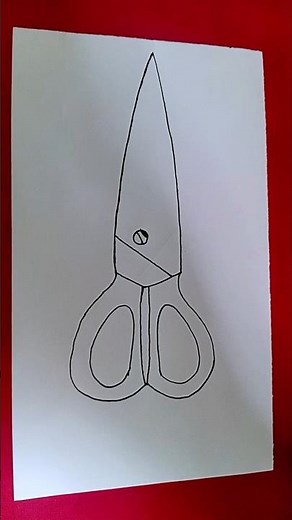 Easy Scissors Drawing ✂️ | Step-by-Step Drawing for Beginners #shorts