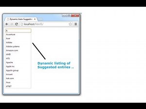 Dynamic Suggested List: HTML5 + jQuery + PHP + MySQL