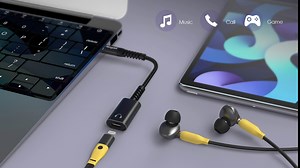 Mangotek USB-C to Lightning Audio Adapter, MFi Certified Lightning Female to USBC Type C Male Adapter Connector - Works to Connect EarPods or Lightning Headphones with USB-C Devices Braided Black