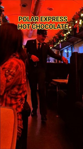 Polar express hot chocolate on the train #polarexpress