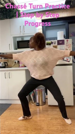 Faith in motion — chassé turn practice today. #beginnerballet #dance #dancepractice