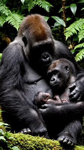 The male monkey comforts his mate after giving birth ❤️#MonkeyLove#AnimalCouple#MonkeyFamily#cute #animals @tiktok creators @Pigtail monkey 🙈 for adoption