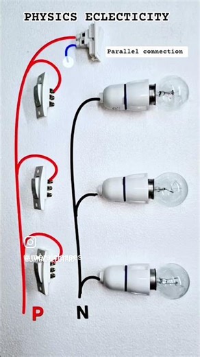 Parallel connection physics electricity 💡💡💡