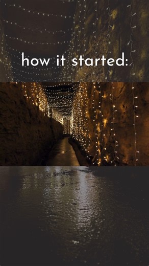 How the Cave of Lights festival started vs how it's going. Check out the Cave of Lights until January 31st! 🎆 | Cave of the Mounds National Natural Landmark