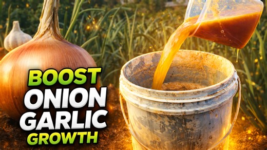 The secret liquid that grows massive garlic and onion bulbs