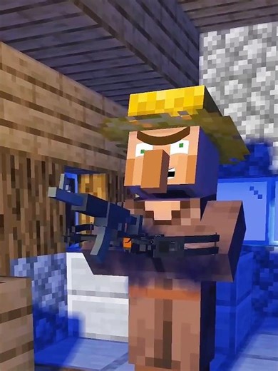 Zombie S⚔️S villager🧐 #minecraft #shorts