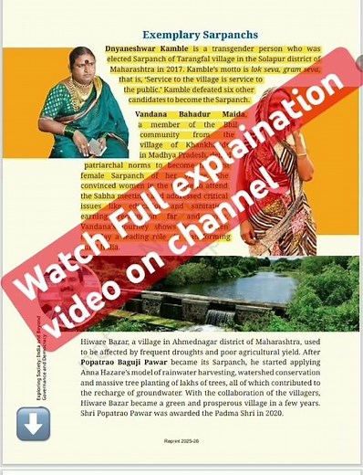 Chapter - 11 Grassroots democracy part 2 of class 6th (NCERT/CBSE) #governance #democracy