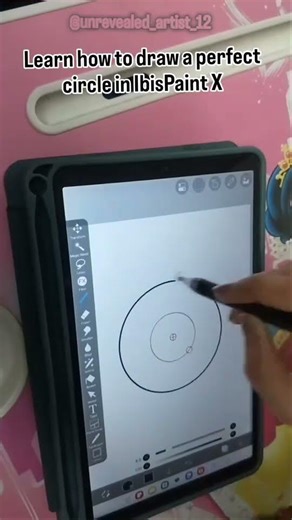 Draw a Circle using ruler in Ibispaint X 😌 #ibispaintx #ruler