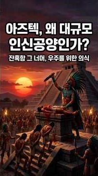 아즈텍은 왜 그렇게 많은 인신공양을 했을까?야만이 아니라 시스템이었다피로 유지된 제국태양을 살리기 위한 선택