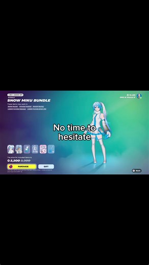 Snow Miku back in Fortnite | Snow Mix Fortnite emote | #fortnite #miku #hatsunemiku