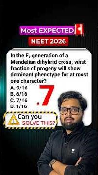 NEET 2026 : can you solve this before i finish? #7 #shorts #neet2026 #neet2026questions #pranavsir