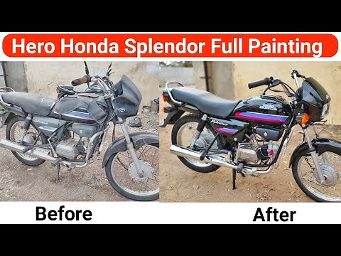 Old 2010 Model Splendor Full Painting & Modification । Hero Honda Splendor Motorcycle Restoration