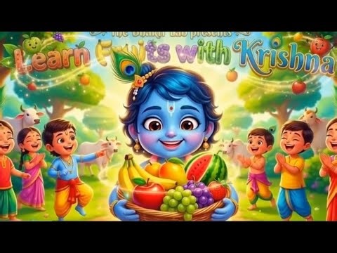 Learn Fruits with KrishnaFun & 🍎 Educational for Kids | TheBhakti Lab