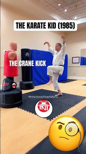 Karate Kid Crane Kick Iconic Moment (1985) #movie #karatekid #tntschoolofmartialarts