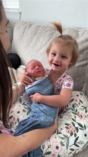 My heart is exploding editing this video. I love them both so much 😭 #toddler #newborn #family