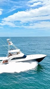 2003 Viking 61 Convertible now asking $997,000 located in Quepos, Costa Rica 🔥 This is one of the few 61’s built with 16V2000 engines for incredible performance. Cruise speeds in the mid 30’s and top speed in excess of 40 Kts. Her 3 cabin interior is highly customized with hardwood flooring throughout, custom leather and stonework and a new AV system that rivals a sound studio. She has had a full paint job from waterline up and, installation of new teak decks. Professionally Maintained by Full-