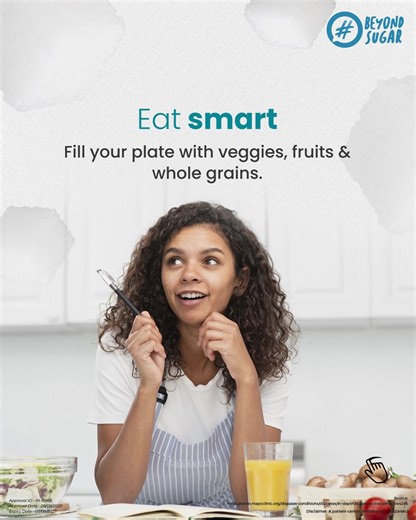 Manage your diabetes effortlessly with the plate method! This simple strategy involves filling half your plate with non-starchy vegetables, a quarter with lean proteins, and the final quarter with healthy carbohydrates. It's an easy way to create balanced meals that support your diabetes journey while keeping your plate colorful and satisfying! #Diabetes #DiabetesManagement #FreedomFromDiabetes #BeyondSugar | BeyondSugar IN | Facebook