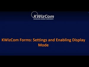KWIZ Forms Overview: Enabling KWIZ Forms
