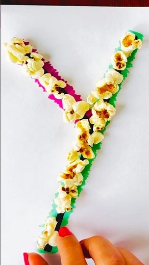 Easy Letter Y Craft for Kids | Popcorn Alphabet Activity