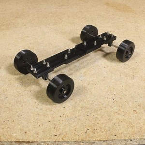 3D Printable 1/24-1/25 Scale Adjustable Mock-Up Chassis for RC, Model, and Slot Car Bodies by Make It RC