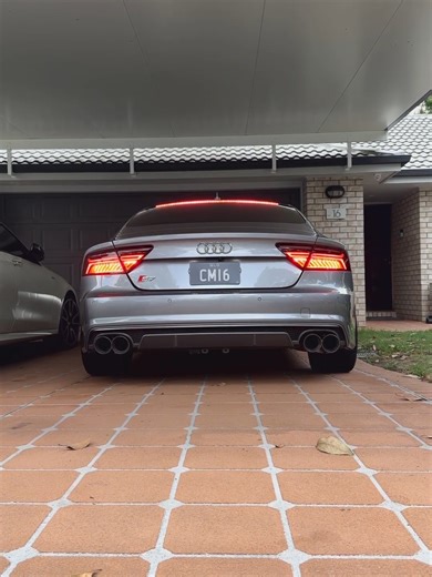 Audi S7 straight pipe with ARM downpipes. Too loud or just right? Visit customexhausthub.com for all your exhaust needs! #audi #s7 #exhaust #exhausthub #loud #german