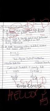 Error control