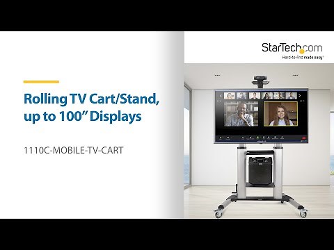 Rolling TV Cart/Stand, up to 100” Displays | StarTech.com