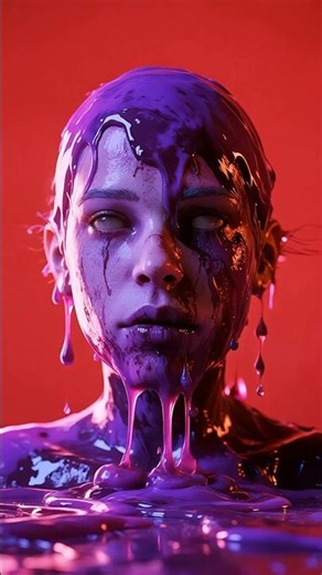 Watch This Face Change With Every Drop! 🤮💧 Satisfying Goo Loop 🌈✨