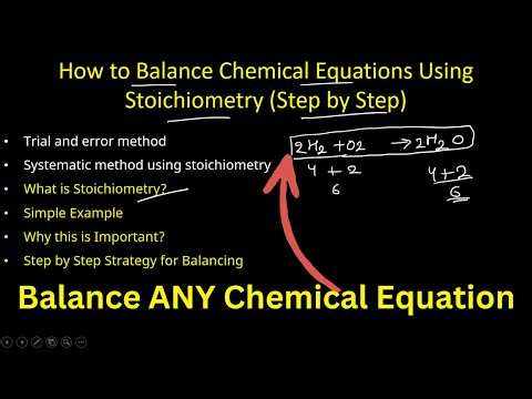 Balancing Chemical Equations Made Easy | Stoichiometry Method Explained Step-by-Step
