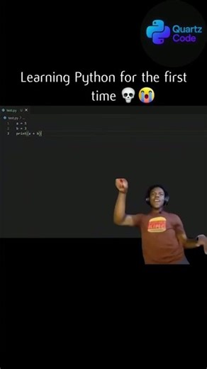 Learning Python for the first time be like: 🥲☠️