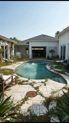 🏡 PATIO DE LUJO con PISCINA CURVA Moderna 💦 Diseño Exterior Elegante y Exclusivo ✨