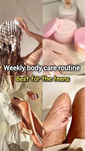 Weekly Bodycare routine for the smoothest and the glowiest skin ever🎀🛁🧽🧼🫧 #aesthetic #glowup #teen