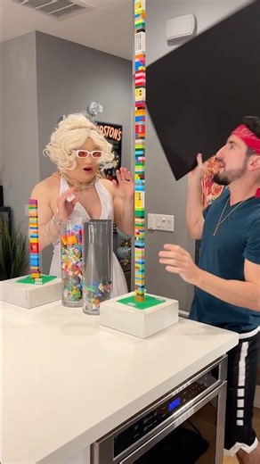 Lego Tower Challenge - #Magic #Magician #Illusion #Challenge #Prank ￼