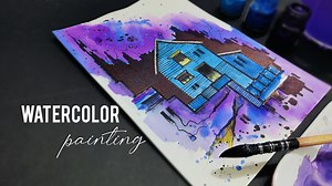 Abstract House Sketching With Watercolors Using Three Easy Steps | Rutvik Patel | Skillshare
