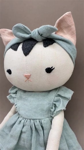 Cat Doll Sewing Pattern – Linen Dress, 13" (PDF Pattern) - Etsy