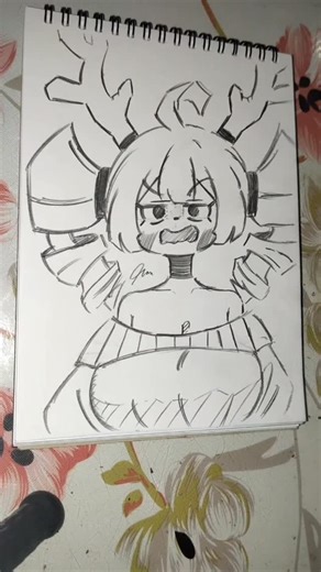 IZ.4.WV on Instagram: "Quick Sketch Of Reindeer Teto ( My Ver.) With My Own Twist.Wdyt👀✨#art #artist #artoftheday #sketch #sketching #draw #drawing #reels #explore #explorepage✨"