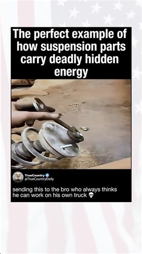 The perfect example of how suspension parts carry deadly hidden energy