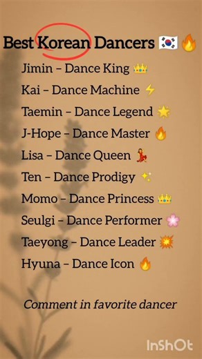 Top 10 Best Korean Dancers 🇰🇷🔥 Who Is Your Favorite? #Shorts