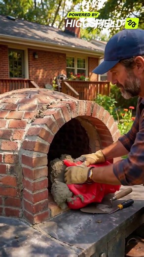 He Built a Real Pizza Oven Using a Fitness Ball! 🤯🍕 #BackyardDIY #Cooking