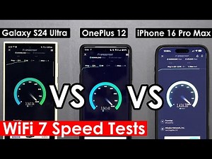 iPhone 16 Pro Max vs OnePlus 12 vs Galaxy S24 Ultra: WiFi 7 Speed Test SHOWDOWN! ⚡