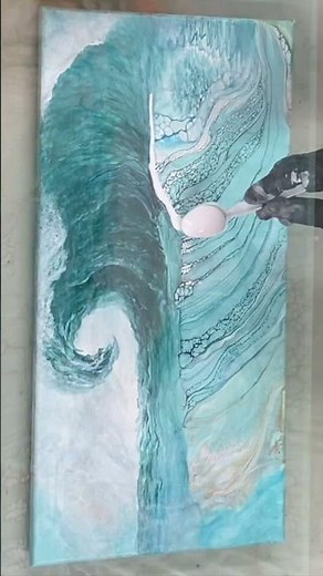 Easy Abstract Wave, Acrylic pouring, Dutch Pour, Cloud Pearl Pour & Swipe Technique, Abstract Art