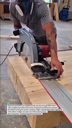 Massive Timber Cutting Made Easy with a Precision Track Saw System #Woodworking #Carpentry #Tools