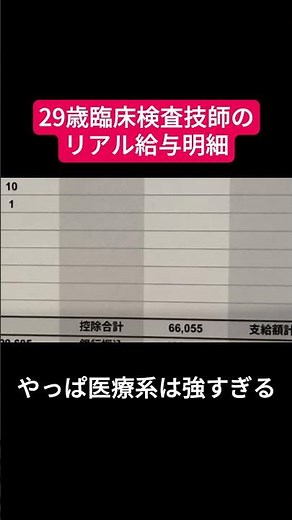 29歳臨床検査技師のリアル給与明細 #給与明細 #給料 #転職 #臨床検査技師 #臨床