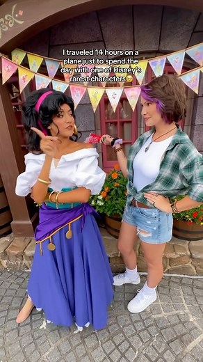 Kayla on Instagram: "In case you’re wondering if flying to Tokyo Disney to see Esmerelda & fulfill all your Hunchback of Notre Dame dreams is worth it, the answer is yes. 🥹 girl @celine_oliviaaa get out that 7/11 & come with me next time 😮‍💨"