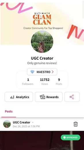 Myntra UGC program reward.