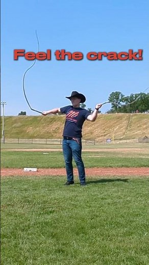 Double-Handed Whip Cracking in Action #WhipCracking #Skills #letsgetcracking