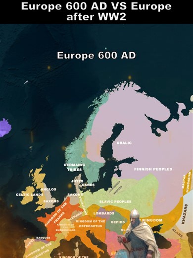 Europe 600 AD VS Europe after WW2-2