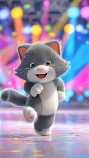 🐈🥰cute dancing 🐾🥰kitten funny video cat 🐈🍼#viral #shortvideo #cartoon #cat #catvideos #dudidudidam